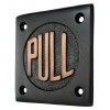 Square "PULL" Brass Door Sign 